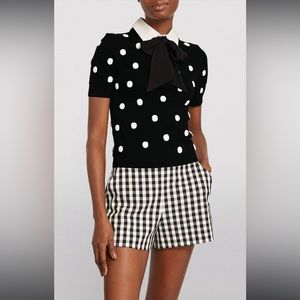 Alice + Olivia Ciara Polka Dot Knit Sweater